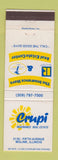 Matchbook Cover - Crupi Insurance Real Estate Moline IL
