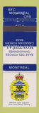 Matchbook Cover - Canadian Forces Base Montreal QC CFB Military WEAR