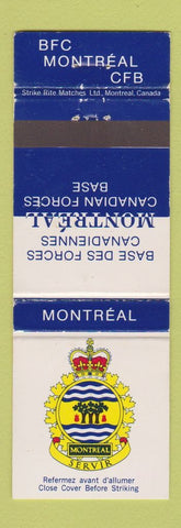Matchbook Cover - Canadian Forces Base Montreal QC CFB Military WEAR