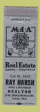 Matchbook Cover - Ray Harsh Real Estate Toledo OH VFW