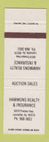 Matchbook Cover - Hammons Real Estate Insurance Louisville KY