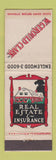 Matchbook Cover - W Gerould Clark Real Estate Insurance Englewood NJ