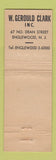 Matchbook Cover - W Gerould Clark Real Estate Insurance Englewood NJ