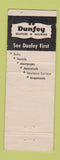 Matchbook Cover - Dunfey Real Estate Insurance Hampton NH WEAR