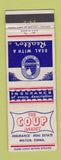 Matchbook Cover - Coup Insurance Real Estate Milton PA