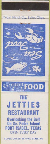 Matchbook Cover - The Jetties Restaurant Port Isabel TX