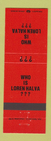 Matchbook Cover - Loren Halva Insurance Nevada IA