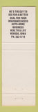 Matchbook Cover - Loren Halva Insurance Nevada IA