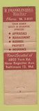 Matchbook Cover - Hull Real Estate Baltimore MD
