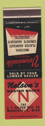 Matchbook Cover - Nelson's Master Roofs Minneapolis MN