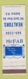 Matchbook Cover - McFab Real Estate Bedford NH WEAR