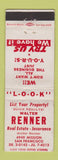 Matchbook Cover - Walter Renner Real Estate Insurance San Francisco CA