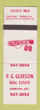 Matchbook Cover - PG Gleeson Real Estate Hamilton ON