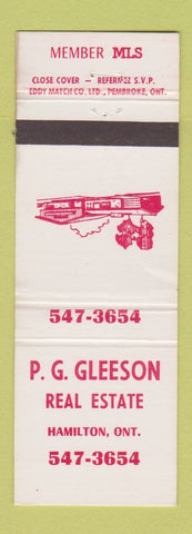 Matchbook Cover - PG Gleeson Real Estate Hamilton ON