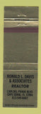 Matchbook Cover - Ronald Davis Real Estate Cape Coral FL