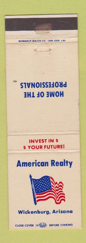 Matchbook Cover - American Realty Real Estate Wickenburg AZ WEAR