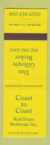 Matchbook Cover - Coast to Coast Real Estate Dan Gillespie