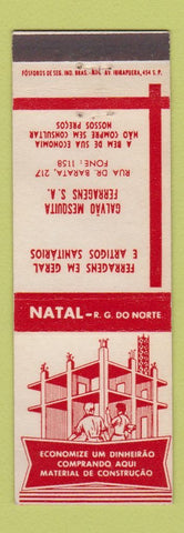 Matchbook Cover - Natal Building Materials Brazil