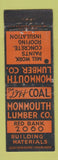 Matchbook Cover - Monmouth Lumber Red Bank NJ? D&H Coal WEAR