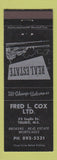 Matchbook Cover - Fred Cox Real Estate Truro NS