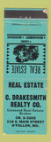Matchbook Cover - C Drakesmith Real Estate O'Fallon MO WORN