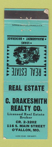 Matchbook Cover - C Drakesmith Real Estate O'Fallon MO WORN