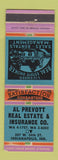 Matchbook Cover - Al Prevoot Real Estate Insurance Indianapolis IN