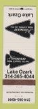 Matchbook Cover - Arrowhead Real Estate Lake Ozark MO WEAR