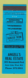 Matchbook Cover - Angell's Real Estate St John Web NB WEAR