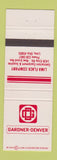 Matchbook Cover - Gardner Denver Lima Flack Equipment Lima OH