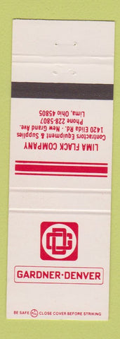 Matchbook Cover - Gardner Denver Lima Flack Equipment Lima OH