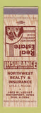 Matchbook Cover - Northwest Real Estate Insurance Davenport IA