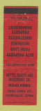 Matchbook Cover - Mettel Real Estate Insurance Dubuque IA WORN