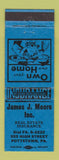 Matchbook Cover - James Moore Real Estate Insurance Pottstown PA