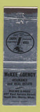 Matchbook Cover - McKee Insurance Real Estate Sault Ste Marie MI WEAR