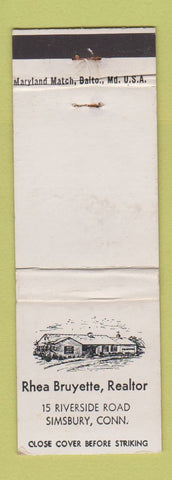 Matchbook Cover - Rhea Bruyette Real Estate Simsbury CT WEAR
