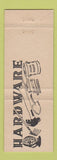 Matchbook Cover - Griffin's Hardware Westinghouse Appliances Quincy MI GREEN