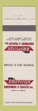 Matchbook Cover - American Equipment Trailer Amarillo Lubbock TX