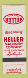 Matchbook Cover - Heller Machinery Los Angeles CA
