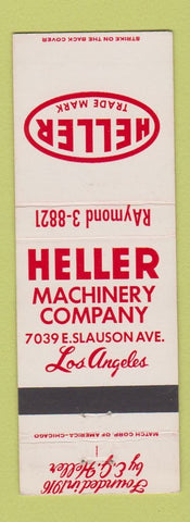 Matchbook Cover - Heller Machinery Los Angeles CA