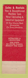 Matchbook Cover - Heller Machinery Los Angeles CA