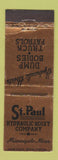 Matchbook Cover - St Paul Hydraulic Hoist Minneapolis MN Dump Bodies