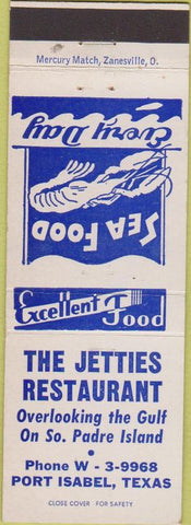 Matchbook Cover - The Jetties Restaurant Port Isabel TX
