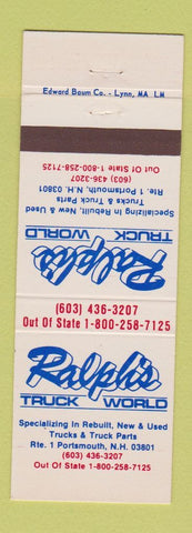 Matchbook Cover - Ralph's Truck World Portsmouth NH