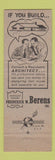 Matchbook Cover - Frederick Berens Real Estate Washington DC If you Build