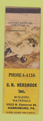 Matchbook Cover - CH Hershock Building Materials Harrisburg PA WEAR