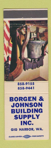 Matchbook Cover - Borgen Johnson Building Supply Gig Harbor WA
