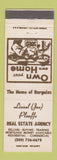 Matchbook Cover - Lionel Joe Plouffe Real Estate
