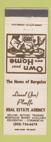 Matchbook Cover - Lionel Joe Plouffe Real Estate