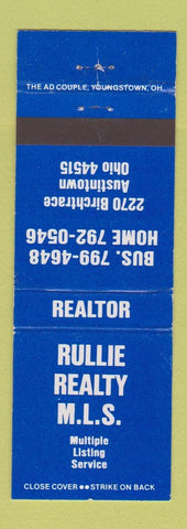 Matchbook Cover - Rullie Real Estate Austintown OH